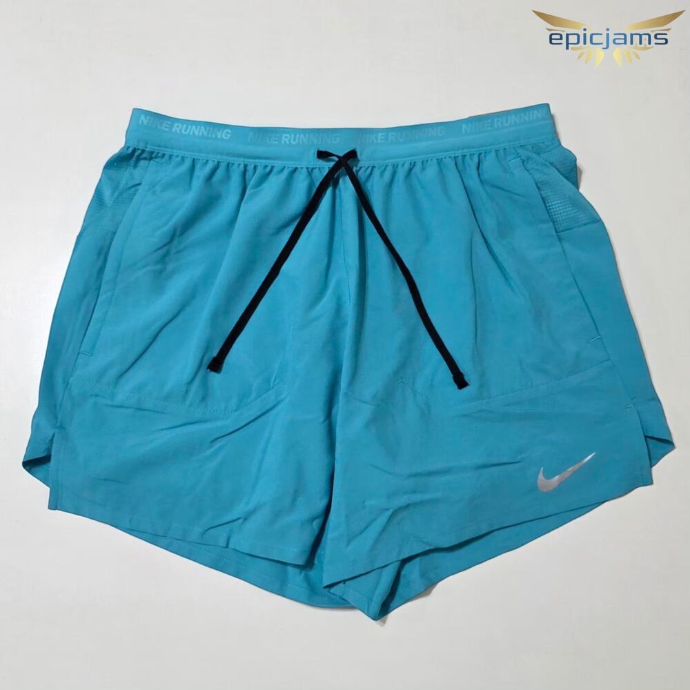 Nike Stride Dri-FIT 5'' 2-in-1 Running Shorts Teal FN2992-345 Men’s Size Medium